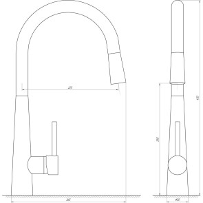 Змішувач для кухні Globus Lux LAZER GLLR-1033-StSTEEL №6