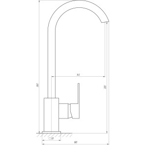 Змішувач для кухні Globus Lux Milano GLM-203SQ-FRANKE №2