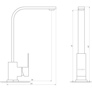 Смеситель для кухни Globus Lux SICILIA SBQ-203S №4