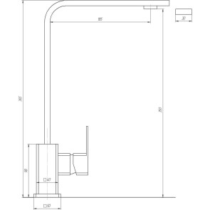 Смеситель для кухни Globus Lux SHK-203S-P №5