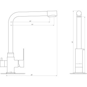Смеситель для кухни под осмос Globus Lux ALPEN SUS-0110-1 №4