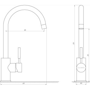 Смеситель для кухни Globus Lux LAZER GLLR-0203S-BB №5