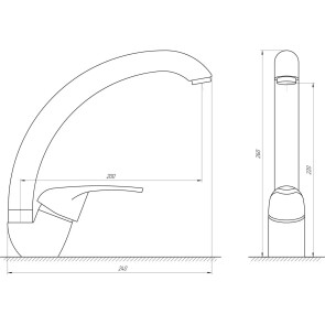 Смеситель для кухни Globus Lux Solly GLSO-0203S-Big-SAHARA №5