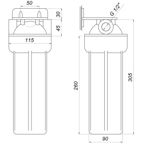 Усиленная фильтр-колба для гар. воды Bіо+ systems HT-10, 1/2″ №5