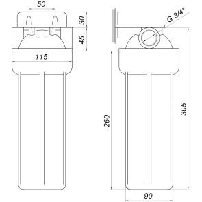 Посилена фільтр-колба для гар. води Bіо+ systems HT-10, 3/4″ №5