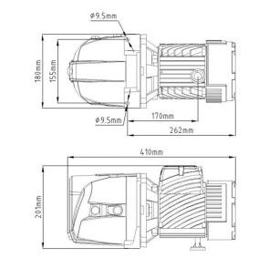 Насос поверхностный самовсасывающий Pumpman JET100 Нmax 43м Qmax 3,6 куб.м 750Вт (чугун) №2