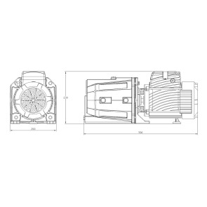 Насос поверхностный самовсасывающий Pumpman JET200 Нmax 52м Qmax 9куб.м 1500Вт (чугун) №2