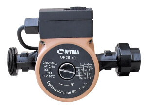 Насос циркуляционный Optima OP25-60 180мм + гайки, + кабель с вилкой №2