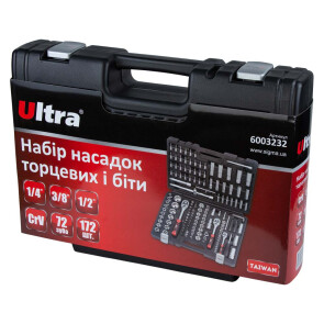 Набор торцевых насадок и биты 1/4", 3/8", 1/2" 172 шт CrV Taiwan ULTRA №8