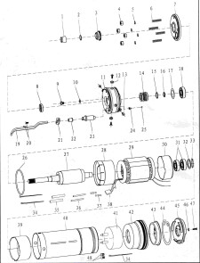 Насос центробежный скважинный 1.1кВт H 57(35)м Q 180(133)л/мин Ø102мм AQUATICA (DONGYIN) (777152) №3