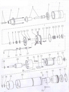 Насос шнековый скважинный 1.1кВт H 190(116)м Q 45(25)л/мин Ø96мм (нерж) AQUATICA (DONGYIN) 4QGD1.5-120-1.1 (777214) №3