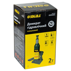 Домкрат гідравлічний пляшковий 2т H 180-333мм SIGMA (6101021) №8