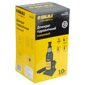 Домкрат гидравлический бутылочный 10т H 230-460мм SIGMA (6101101) №10