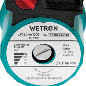 Насос циркуляционный 100Вт Hmax 6м Qmax 50л/мин Ø1 1/2" 180мм Ø1 WETRON LР325-4/180С (774332) №12