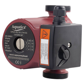 Насос циркуляційний 100Вт Hmax 6м Qmax 75л/хв Ø1½" 130мм+гайки Ø1" AQUATICA (774133) №7