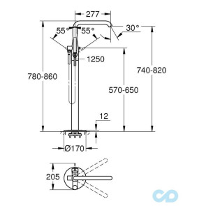 Смеситель для ванны Grohe Essence 23491001 №2