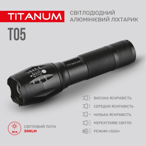 Портативный светодиодный фонарик TITANUM TLF-T05 300Lm 6500K №4