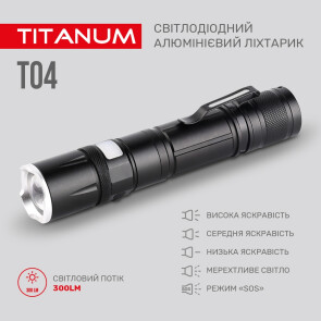 Портативный светодиодный фонарик TITANUM TLF-T04 300Lm 6500K №4