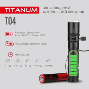 Портативный светодиодный фонарик TITANUM TLF-T04 300Lm 6500K №5