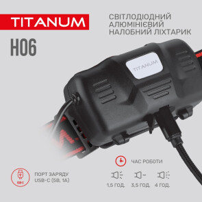 Налобный светодиодный фонарик TITANUM TLF-H06 800Lm 6500K №5