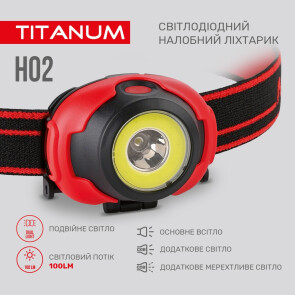 Налобный светодиодный фонарик TITANUM TLF-H02 100Lm 6500K №4