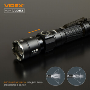 Портативный светодиодный фонарик VIDEX VLF-A105Z 1200Lm 5000K №5