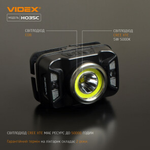 Налобний світлодіодний ліхтарик VIDEX VLF-H035C 410Lm 5000K №4