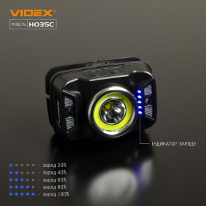 Налобний світлодіодний ліхтарик VIDEX VLF-H035C 410Lm 5000K №8