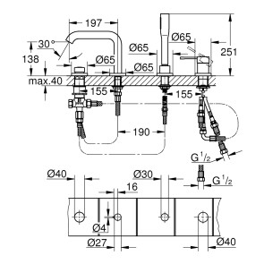 Смеситель для ванны Grohe Essence 19578001 №2