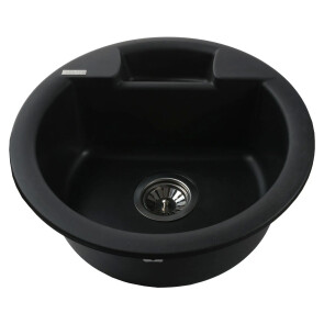 Гранітна мийка Globus Lux GURON чорний 480мм-А0002 №1