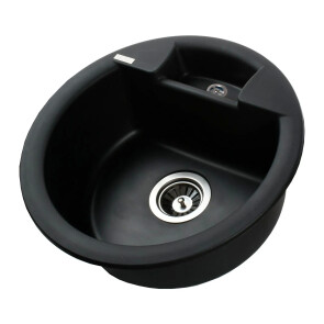 Гранітна мийка Globus Lux GURON чорний 480мм-А0002 №4