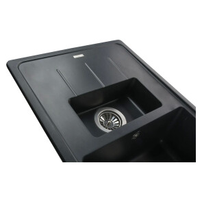Гранітна мийка Globus Lux IZEO чорний 780x500мм-А0002 №2