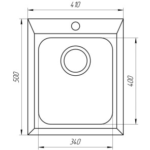 Гранитная мойка Globus Lux LAMA серый металлик 410х500мм-А0003 №5