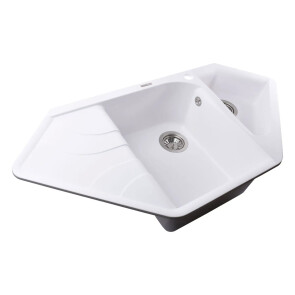 Гранітна мийка Globus Lux GARDA білий 1000х500мм-А0007 №2