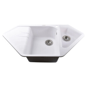 Гранітна мийка Globus Lux GARDA білий 1000х500мм-А0007 №4