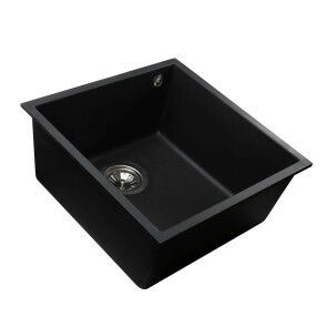 Гранітна мийка Globus Lux AMMER пiдстiльна, чорний 440х440мм-А0002 №3