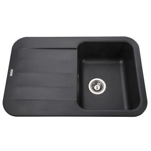 Гранітна мийка Globus Lux OBER чорний 780х500мм-А0002 №1