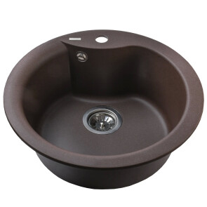 Гранітна мийка Globus Lux ORTA коричневий 485мм-А0006 №2