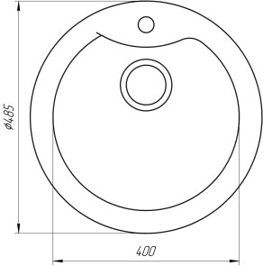 Гранитная мойка Globus Lux ORTA коричневый 485мм-А0006 №5