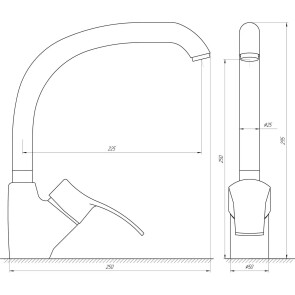 Змішувач для кухні Globus Lux QUEENSLAND GLQU-203S-BIG №4