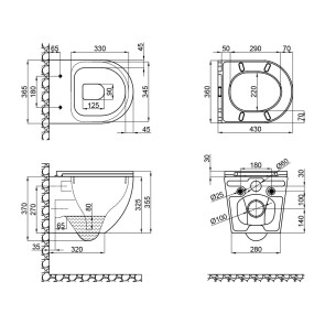 Унитаз подвесной Qtap Robin New безободковый с сиденьем Soft-close QT1333046EUQW №2