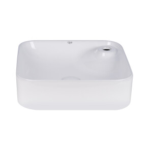 Раковина-чаша Qtap Stork 430x430x120 White с донным клапаном QT15112194W №3