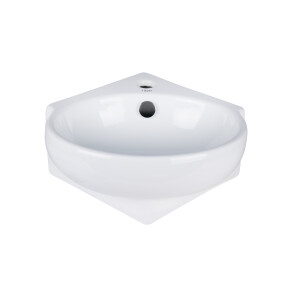 Раковина Qtap Leo 390x365x130 White з донним клапаном QT11115010W №3