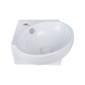 Раковина Qtap Leo 390x365x130 White з донним клапаном QT11115010W №5