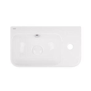 Раковина Qtap Tern 450х260х155 White з донним клапаном QT17115117RW №1