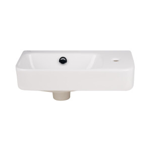 Раковина Qtap Tern 450х260х155 White с донным клапаном QT17115117RW №3