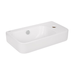 Раковина Qtap Tern 450х260х155 White с донным клапаном QT17115117RW №4