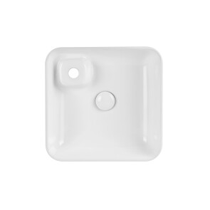 Раковина-чаша Qtap Stork 400х400х140 White з донным клапаном QT1511A057TW №1