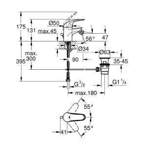 Смеситель для биде Grohe Euroeco 23263000 №2