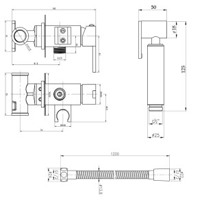 Набір для гігієнічного душу Qtap Inspai-Varius QT259710842859NB №2